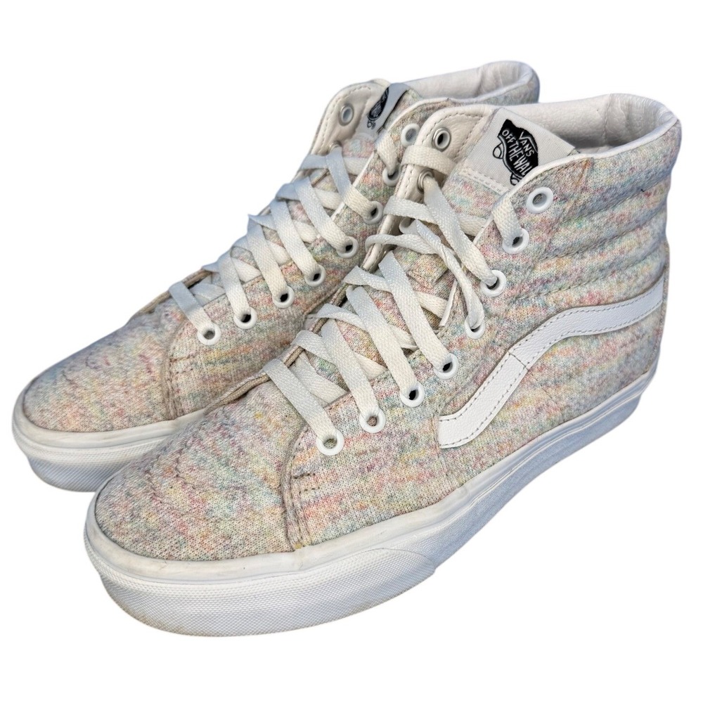 Vans Sk8-Hi Multi-Color Confetti Knit High Top Sneakers‎ Womens 8.5 Mens 7.0
